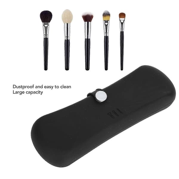 Silikone Makeup Børsteholder Multifunktion Stor Kapacitet Knaplukning Rejse Makeup Børste Organizer Kosmetik Opbevaringspose
