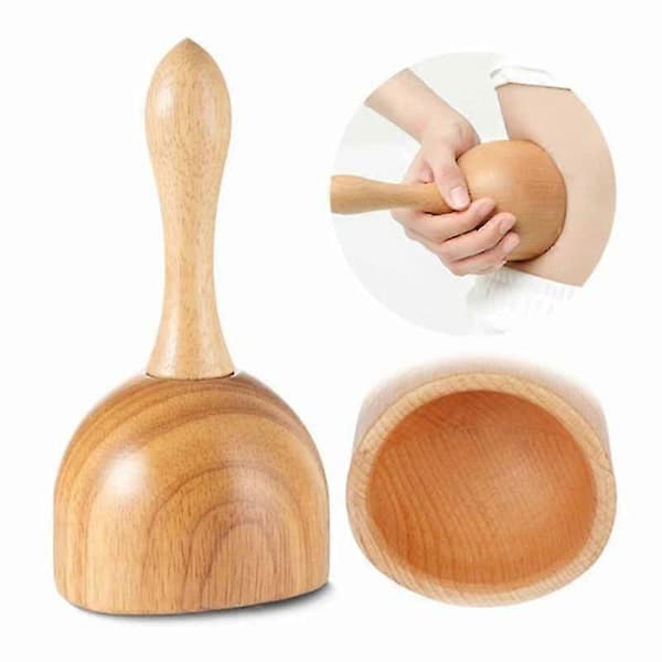 Træ Cupping Massagekop, Lymfedrænage Massager Til Trækrop Anti-cellulite Kop
