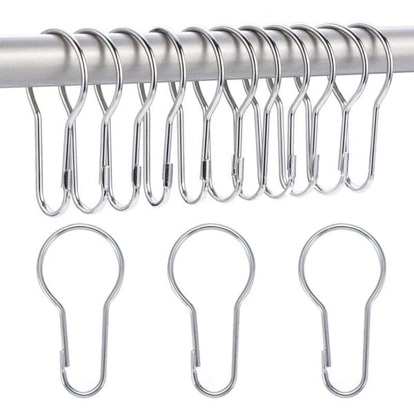 40-pack Duschdraperiringar Hängande Krokar för Sortering och Organisera