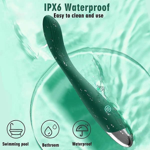Vibrator for kvinner Oppladbar Vanntett Dobbel Motor med 10 Moduser USB-lading Stille