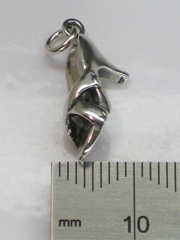 Sko Slide Style sterling sølv sjarm .925 x 1