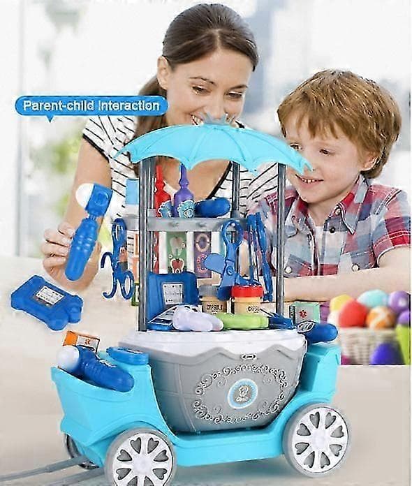 Leksaksvagn för glass, låtsaslek matvagn för barn Basket 2