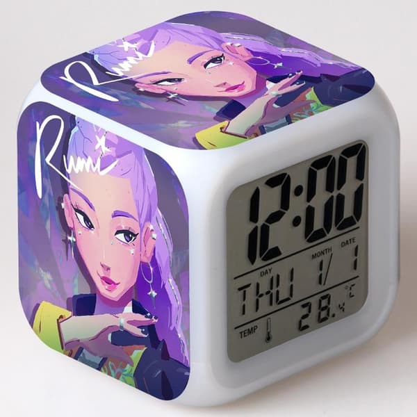 K-POP Devil Hunter LED Vækkeur 7 Farvers Natlampe Anime Gave &02&-WELLNGS 2