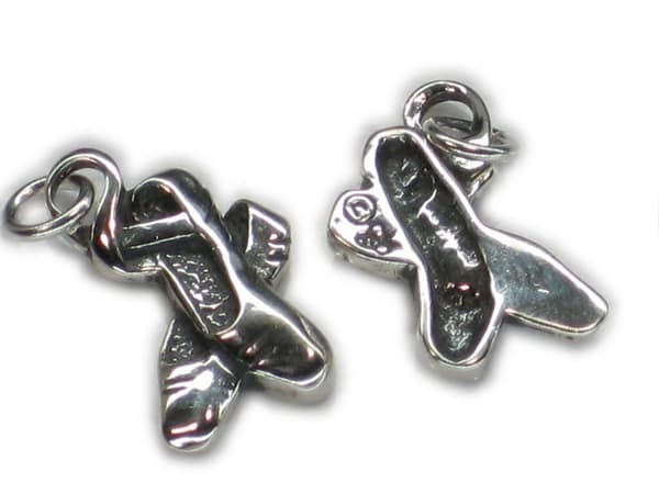 Balettskor 2D sterling silver berlock .925 x 1 Ballerinor berlocker