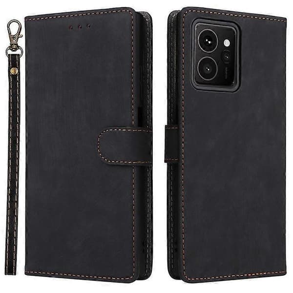 Kompatibelt för HMD Skyline Plånboksfodral RFID PU Läderfodral Ställ [DB] Black