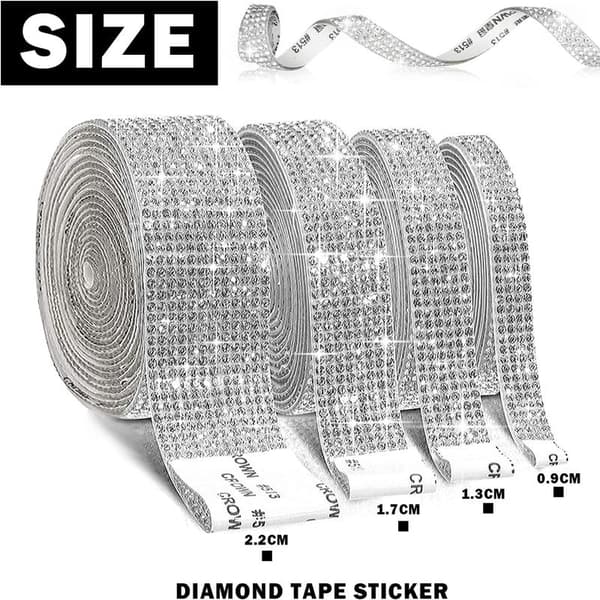 4 strass-teippitarraa, kristalli strass-timanttiteippi, crys
