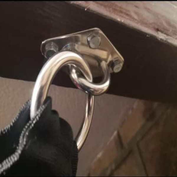 Hammock Hanging Kit, 2-Pack Hammock Hooks with Carabiner, Stainless Steel Ceiling Hooks