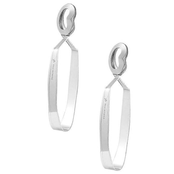 Snegle tang i rustfrit stål køkkenmadklemme til servering 4 stk. sølv