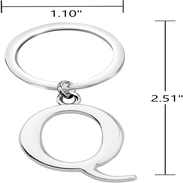 Nyckelring Bokstav - Initial Bokstav Nyckelring Berlock Bokstav Q Q
