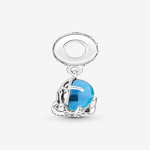 - Murano Glas Sød Blæksprutte Vedhæng Charm - Sterling sølv