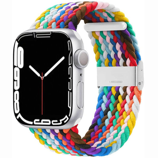 Flätat Elastiskt Armband Apple Watch 7 (41mm) - Pride Edition