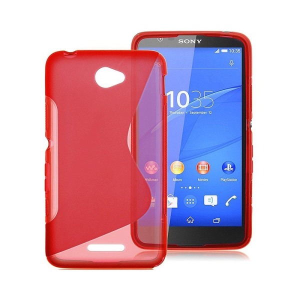 S Line silikon skal Sony Xperia E4 (E2105) Röd