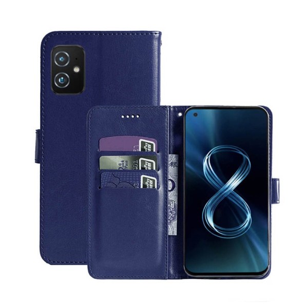 Mobilplånbok 3-kort Asus Zenfone 8 (ZS590KS) Mörkblå