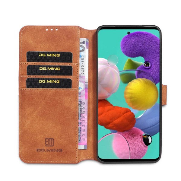 DG-Ming mobilplånbok 3-kort Samsung Galaxy A51 (SM-A515F) Brun