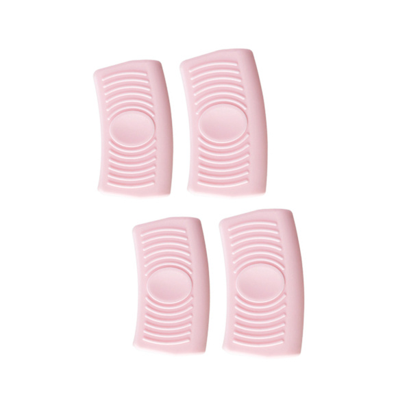 Silikoni Assist Kahvapidin Lämpöeristetty Hot Pot Grip Cover kannen hihan kahva valurautaisille wokeille, pannuille, pariloihin, paistinpannuille, lautasille - vaaleanpunainen