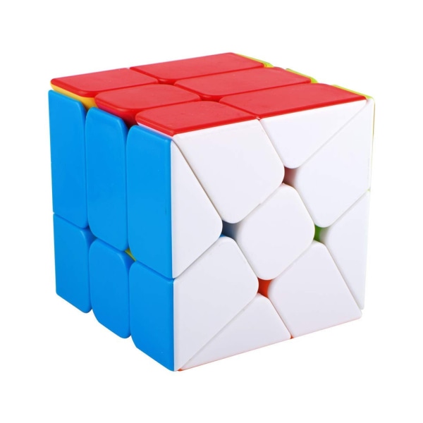 Xelparuc 3x3 Speed Hot Wheel Skewb Magic Cube Puzzle - 2.24\"