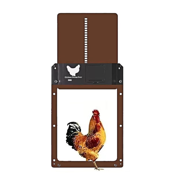 Automatisk hønsehusdør Light Sense Døråpner Fjærkre Hage Kylling And Døråpner Praktisk Kylling Kjæledyr Bur Dør brown patterned