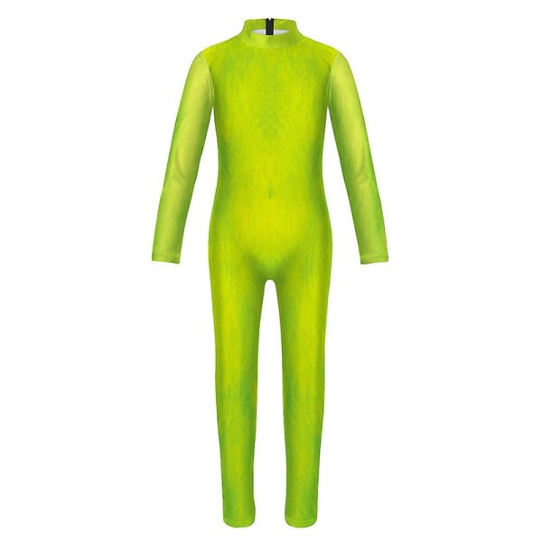 4-9 vuotta Lapset Tytöt Pojat Joulujuhla Grinch Cosplay Puku Haalari Tyylikäs Pukeutuminen Body Gifts-B 6-7 Years