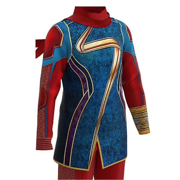 4-9 år Captain Marvel Barn Flickor Cosplay Fest Kostym Toppbyxor Mask Outfit Set Halloween Julklappar 4-5 Years
