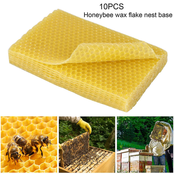 10 kpl Mehiläisvaha Foundation Mehiläispesä Vahakehykset Pohjalevyt Mehiläiskenno Hunajakehys Mehiläisvahalevyt Mehiläishoitajatarvikkeet
