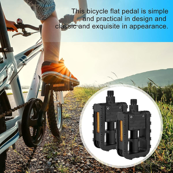 Vikbara cykelpedaler, hopfällbara cykelpedaler med aluminium, hållbara hopfällbara cykelpedaler av plast Cykeltillbehör(a-1)