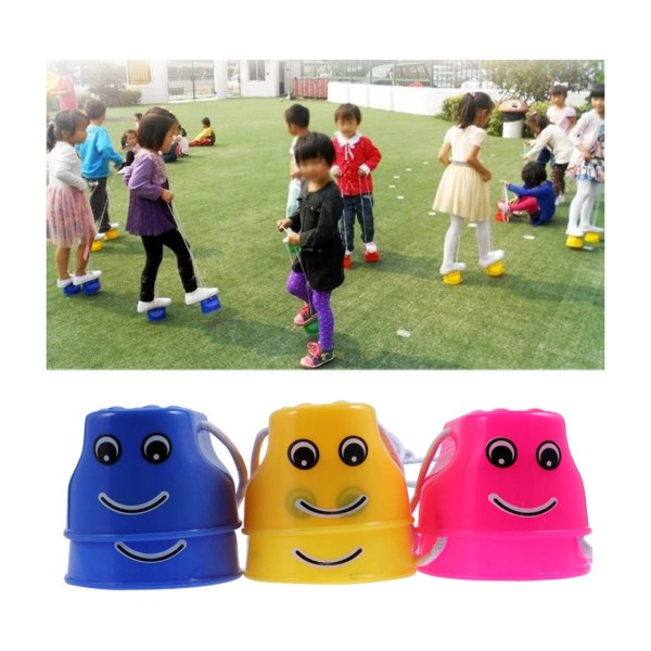 6 stk stepper leketøysett - fargerike bøttestylter for barn for sport og balanseopplæring