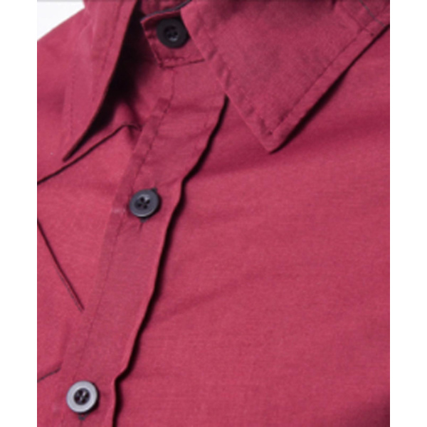 Herrar Toppar Klassisk Business Skjorta Knappar Formella Skjortor Red 2XL
