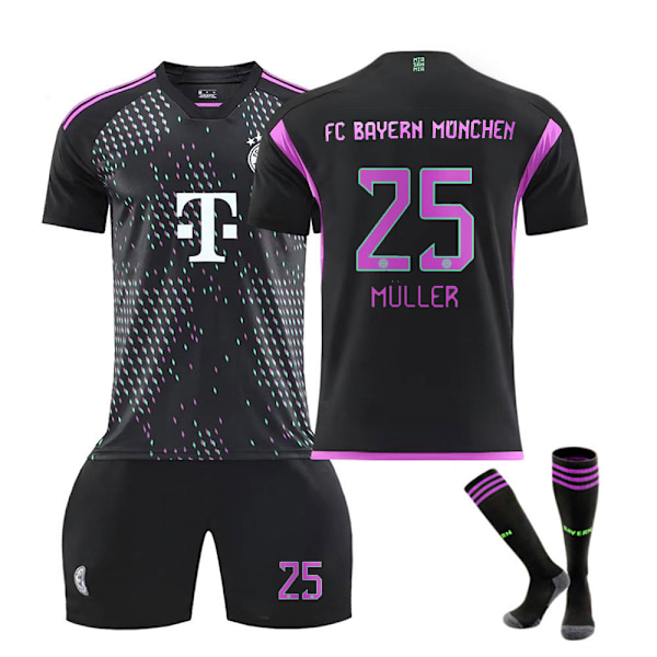 2324 Bayern borta Muller fotbollströja set A M(170-175cm)