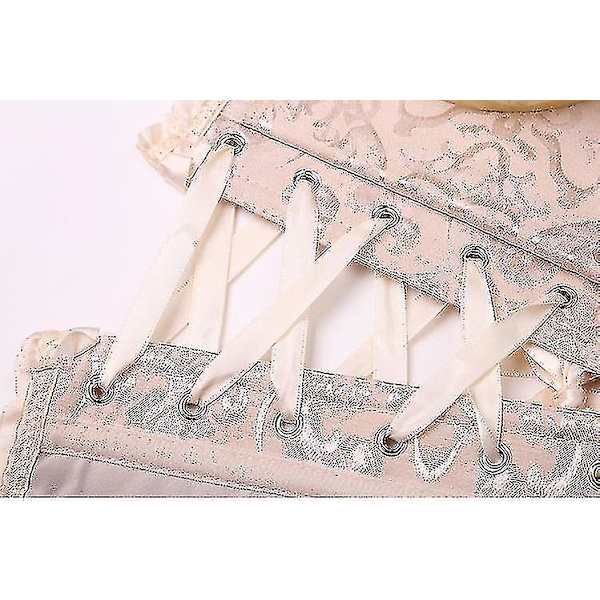 Tube Top Jacquard Goottilainen Palatsi Korsetti Liivi Muotoileva Korsetti -ge Light Yellow XL