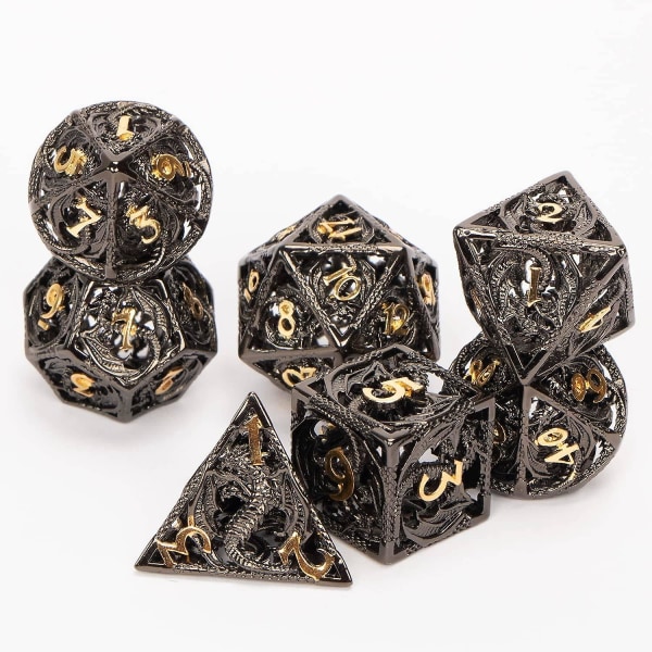 7kpl Mini Hollow Metal Set Hollow Out Polyhedral Set Role Pl