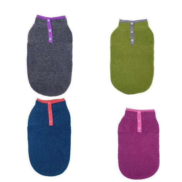 S Lemmikkikoiran Pentu Talvi Lämmin Fleece-Hyppypaita Liivi Takki Vaatteet Ulkoilu - Sininen S KOKO