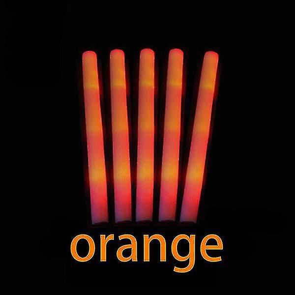 60st Färgglada Glow Sticks Light-up Led Foam Sticks Sponge Glowsticks Rave Glow-green -HG orange