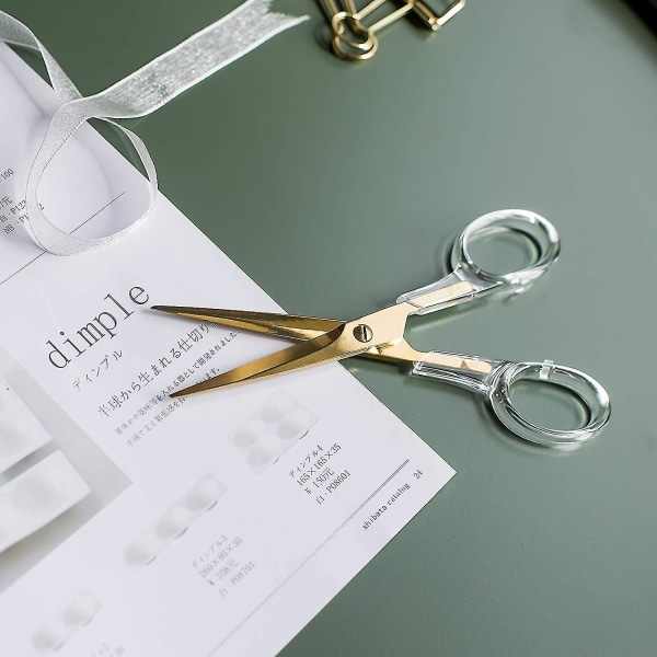 Multipurpose Akryl Guld Rustfri Stål Saks -HG