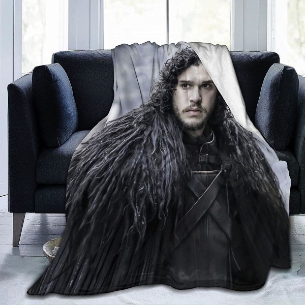 Kit Harington Jon Snow Pehmeä ja Mukava Lämpimät Fleece Peitot Rantapeitot Piknik-peitot -T465 -ES 50x40in 125x100cm