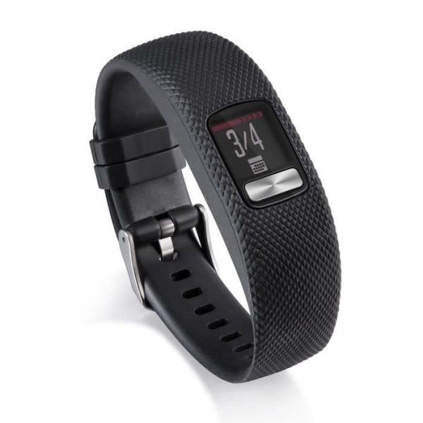 Silikonstropp for Garmin VivoFit 4 Fitness Tracker Stor størrelse i svart