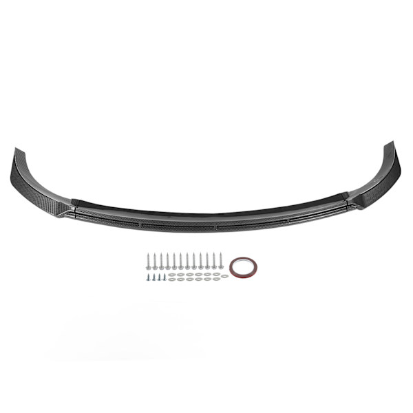 Frontspoiler läpp diffusor kit 3 delar hakspoiler splitter ersättning för Tesla Model Y 2020‑2022 kolfiber stil