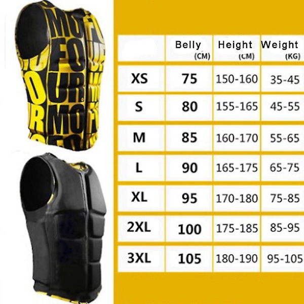 Mimigo Naisten ja Miesten Perinteinen Neopreeninen Pelastusliivi YELLOW XS