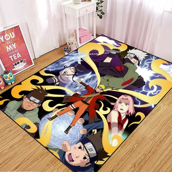 3d Print Anime Naruto Halkfria mattor Barn Golvmattor Område Mattor Anti-sladd Hem Vardagsrum Dörrmatta A# 140X200cm