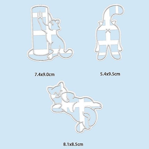 1/3 st Kattkakformar Kitty Butt Form DIY Keksform Kakform Bakverk Hfmqv -ES 3PCS