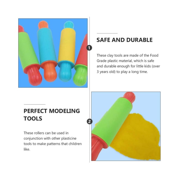 4st Playdough Clay Set - degmodelleringsverktyg för barn