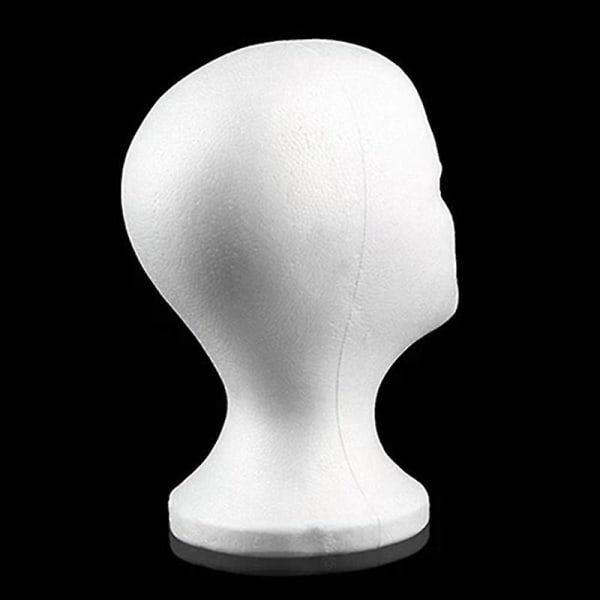 Foam Mannequin Head Model Solbriller Brillestativ Hat Cap Display Holder Headset Mannequin Head D KL white