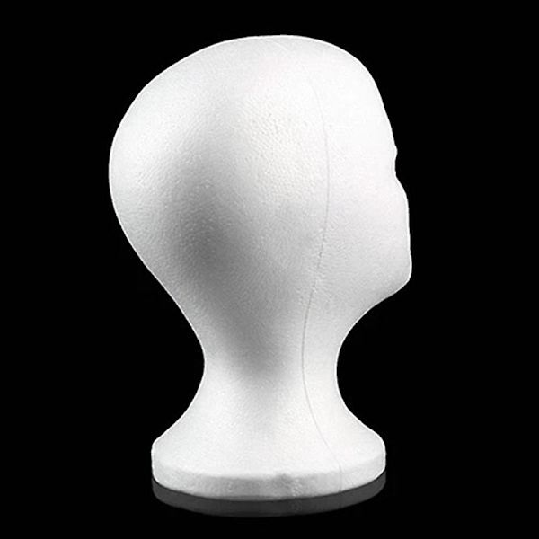 Skumhuvud Mannequin Modell Solglasögon Ögonbryn Stativ Hatt Keps Displayhållare Headset Mannequin Huvud D KL white
