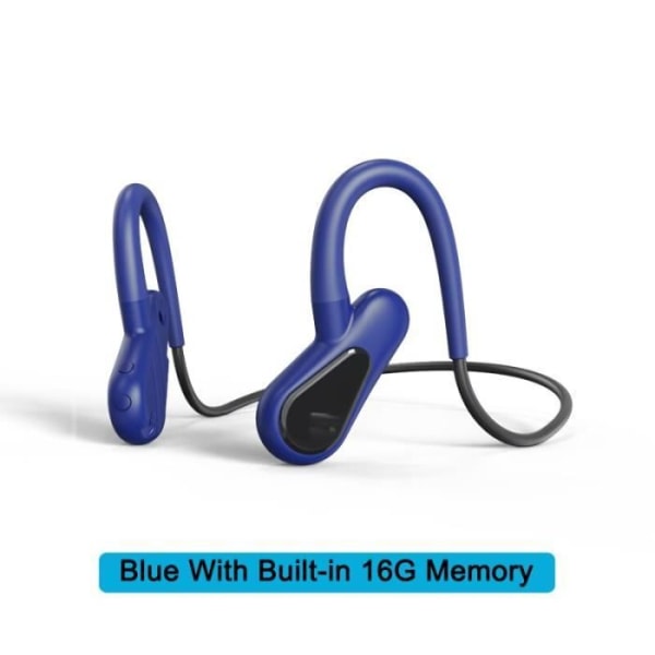 Bone Conduction Trådlösa Bluetooth 5.0-hörlurar Vattentäta sporthörlurar med mikrofon MP3-spelare [317F0C1]