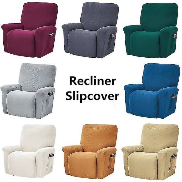 Stretch Recliner Soffaöverdrag Halksäker Möbelskydd Mjuk Tjock Överdrag (Endast Soffaöverdrag) Big Red