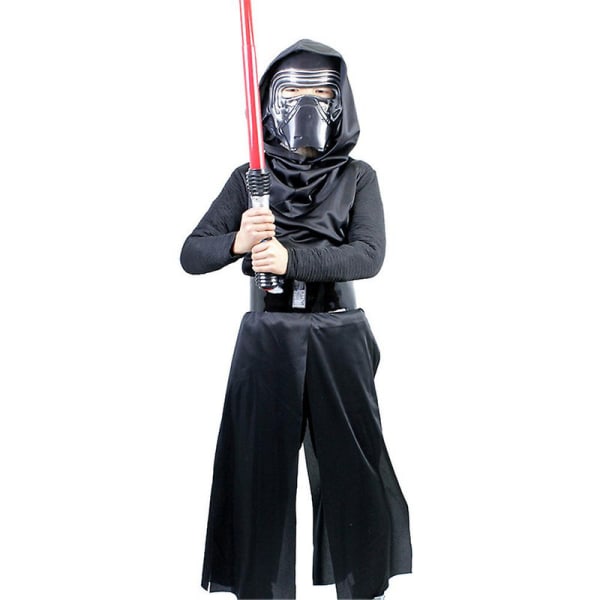 3-14 år Barn Tenåringer Ben Solo Cosplay Kylo Ren Kostyme Jumpsuit Jedi Robe Med Maske Fancy Dress Up Antrekk Sett Gaver 6-8 Years