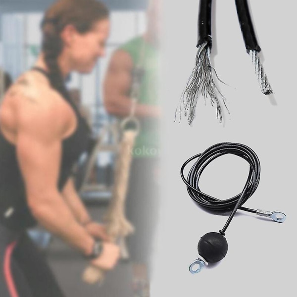 Tungt Stål Gym Tråd Rep Hem Kabelmaskin Fitness Remskivor Tillbehör Hfmqv 1.8m