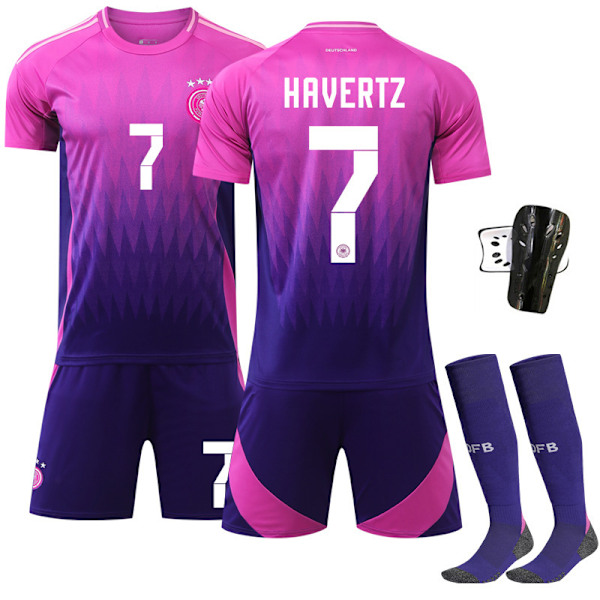 2024 Tyskland EM borta fotbollströja Havertz tröja C 18(100-110cm)