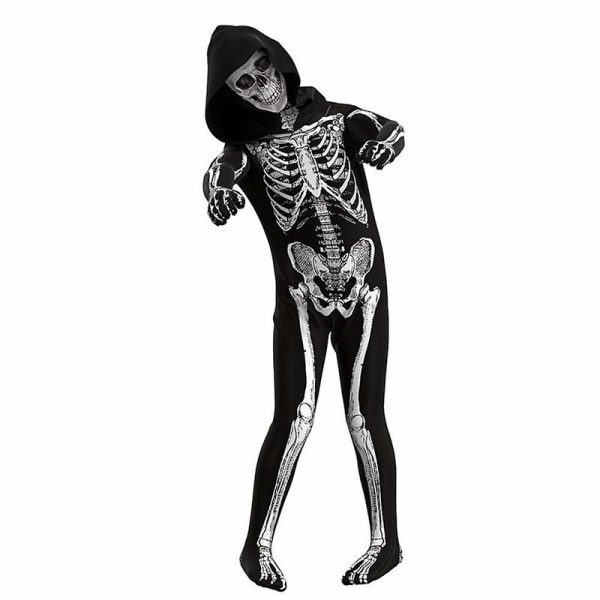 3-9 år Barn Cosplay Halloween Skräck Skeleton Zombie Fancy Dress Up Party Dräkt Jumpsuit presenter 8-9Years