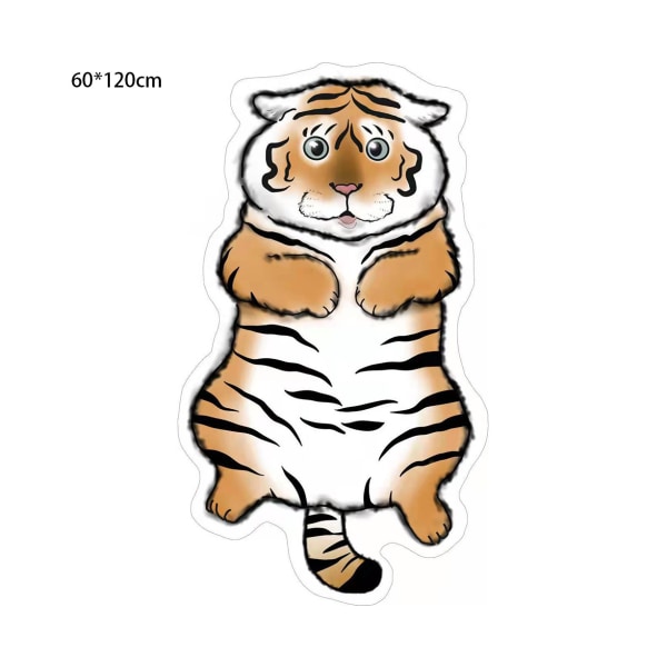 Tiger print tæppe dyreprint lille område tæppe imiteret okselæder-Jujube