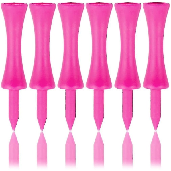 57mm Pink Plastic Golf Tees 100 Pakke